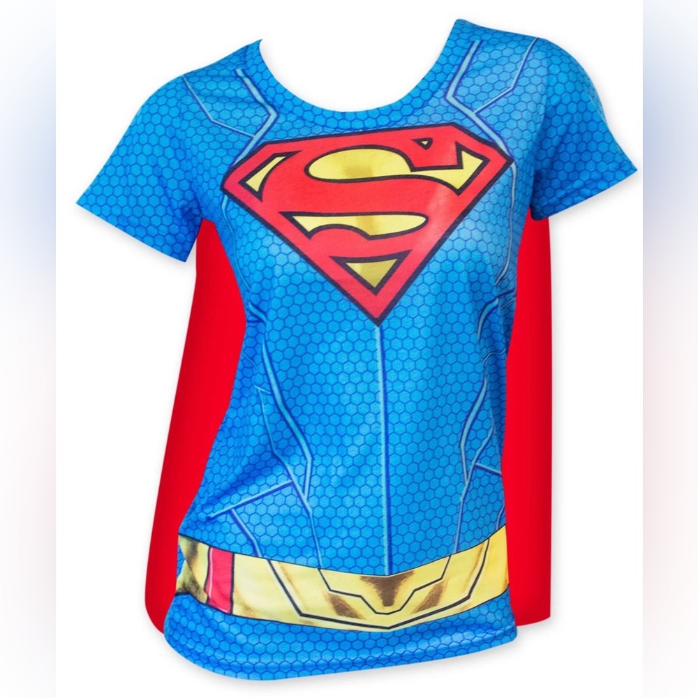 Superman Sublimated Women's Caped Costume T-Shirt